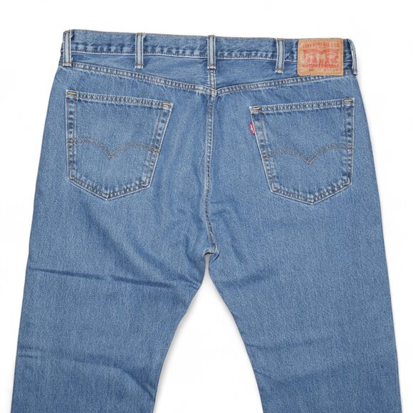 Levis 505 Men's Size 40x30 Jeans Regular Fit Straight Leg Blue Stonewashed Denim - Picture 6 of 8